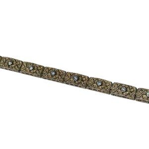 Giuliano Fratti Milan Signed Vintage Sterling Silver Bracelet 925 Signed 17g 7”